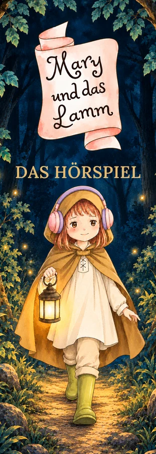 Lesezeichen mit Downloadcode fürs Hörspiel